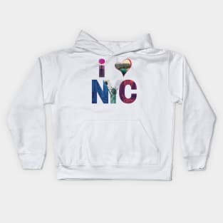 I LOVE ♥ NYC: A Cityscape Symphony Kids Hoodie